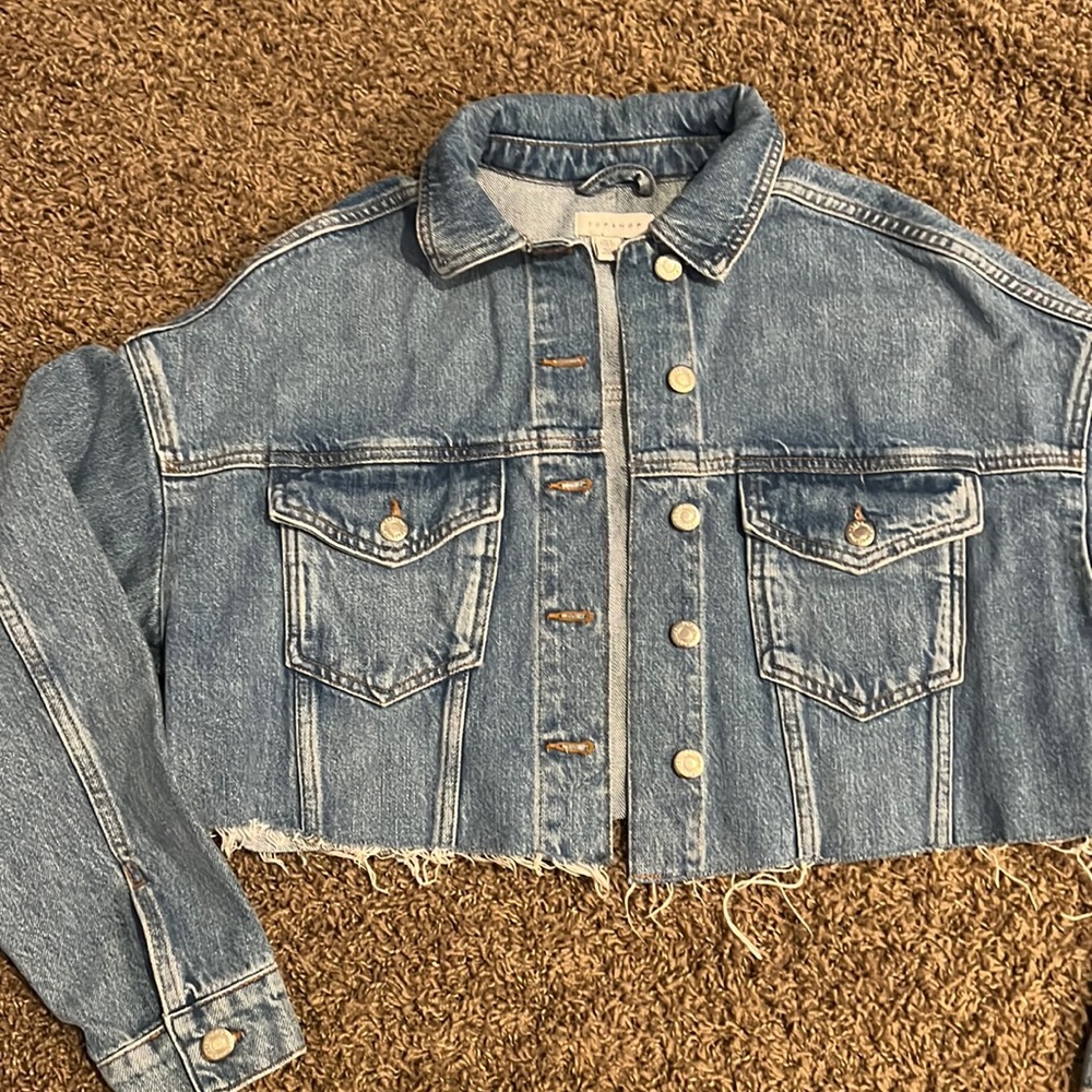 Topshop cropped denim jacket
